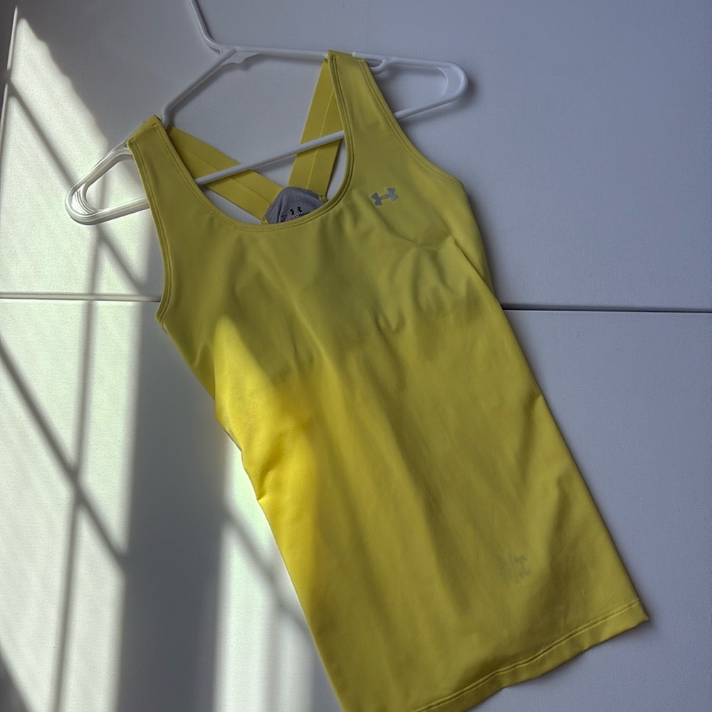 Under Armor Heat Gear Y2K  Support Tank Yellow  Small